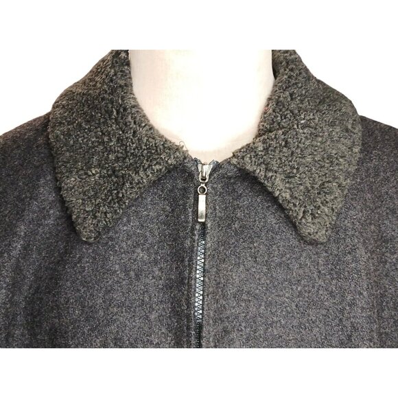 MDP Mario De Pinto Womens Plus Size Gray Wool Coat 50 Inch Bust No Size Tag - Picture 5 of 10